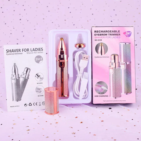 2 in 1 Rechargeable Women's Face Hair Remover