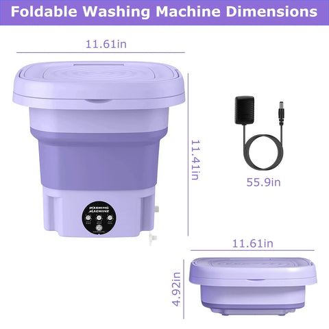 Mini Foldable Washing Machine with Dryer