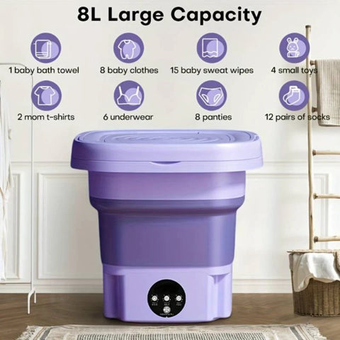 Mini Foldable Washing Machine with Dryer